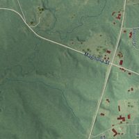 Second close-up of the map of Rison, Arkansas print showing more streets and buildings