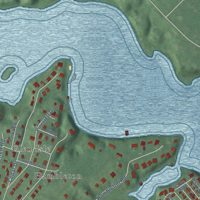 Second close-up of the map of Riva, Maryland print showing more streets and buildings
