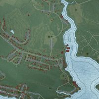 Second close-up of the map of River Road, North Carolina print showing more streets and buildings