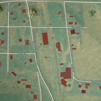Second close-up of the map of River Sioux, Iowa print showing more streets and buildings
