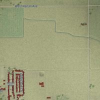 Second close-up of the map of Riverdale, California print showing more streets and buildings