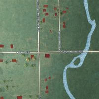 Second close-up of the map of Riverdale, Michigan print showing more streets and buildings