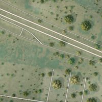 Second close-up of the map of Rivereno, Texas print showing more streets and buildings