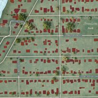 Second close-up of the map of Riverside Heights, Florida print showing more streets and buildings