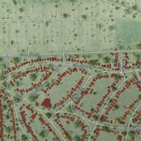 Second close-up of the map of Riverside, Illinois print showing more streets and buildings