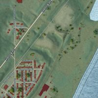 Second close-up of the map of Riverside, Minnesota print showing more streets and buildings
