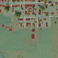 Second close-up of the map of Riverside, Oregon print showing more streets and buildings