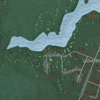 Second close-up of the map of Riverview, Delaware print showing more streets and buildings