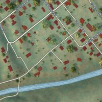 Second close-up of the map of Riverview, Virginia print showing more streets and buildings