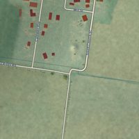 Second close-up of the map of Rives, Tennessee print showing more streets and buildings