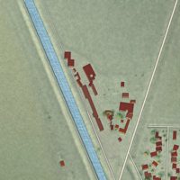 Second close-up of the map of Robbins, California print showing more streets and buildings