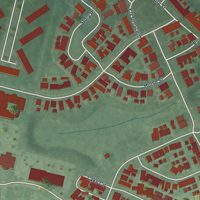 Second close-up of the map of Robbinsville Center, New Jersey print showing more streets and buildings