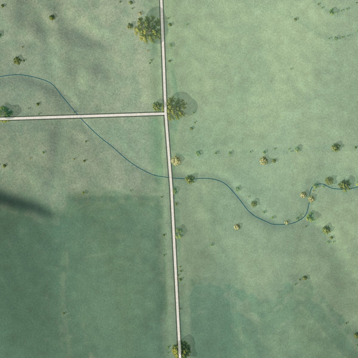 Second close-up of the map of Roca, Nebraska print showing more streets and buildings