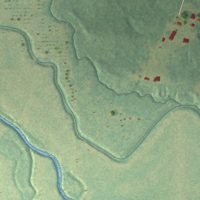 Second close-up of the map of Rock Hill, Louisiana print showing more streets and buildings