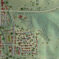 Second close-up of the map of Rock Port, Missouri print showing more streets and buildings