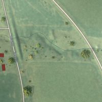 Second close-up of the map of Rockbridge, Illinois print showing more streets and buildings