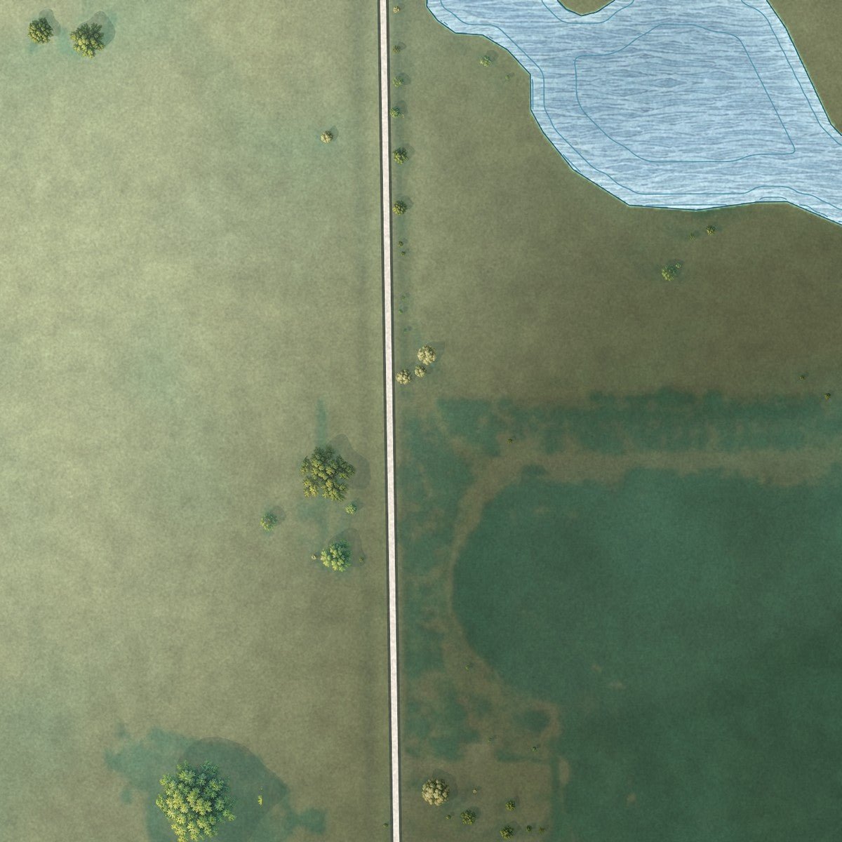 Second close-up of the map of Rockham, South Dakota print showing more streets and buildings