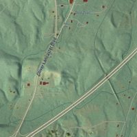 Second close-up of the map of Rockport, Arkansas print showing more streets and buildings