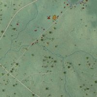 Second close-up of the map of Rockvale, Tennessee print showing more streets and buildings