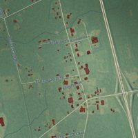 Second close-up of the map of Rocky Point, North Carolina print showing more streets and buildings