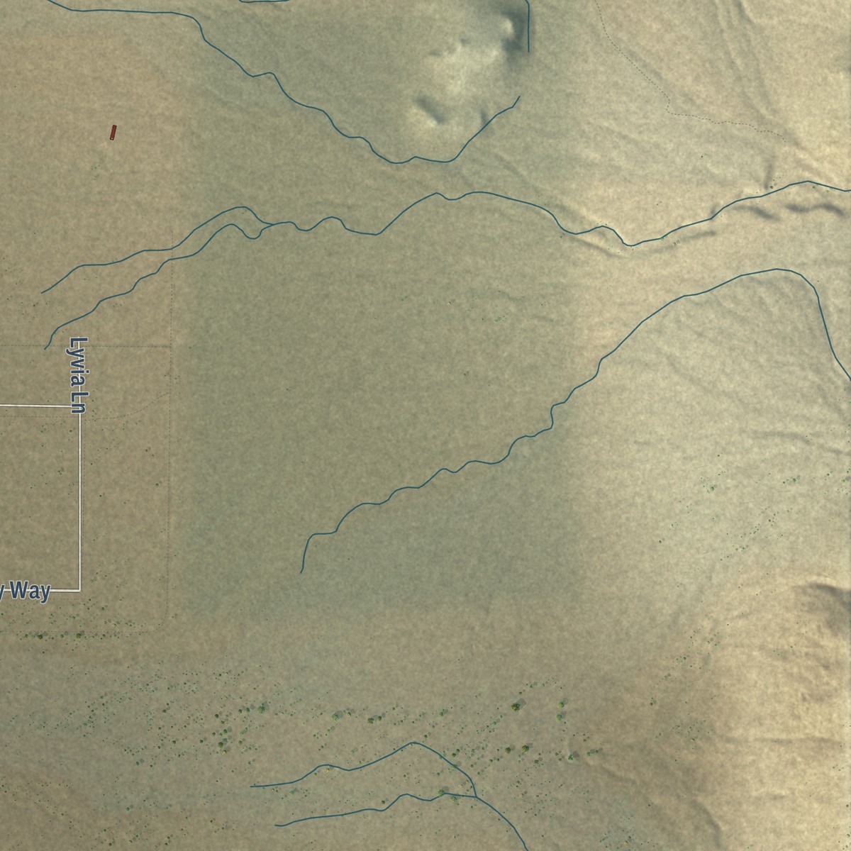 Second close-up of the map of Rodeo, New Mexico print showing more streets and buildings