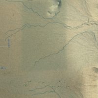 Second close-up of the map of Rodeo, New Mexico print showing more streets and buildings