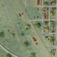 Second close-up of the map of Rolette, North Dakota print showing more streets and buildings