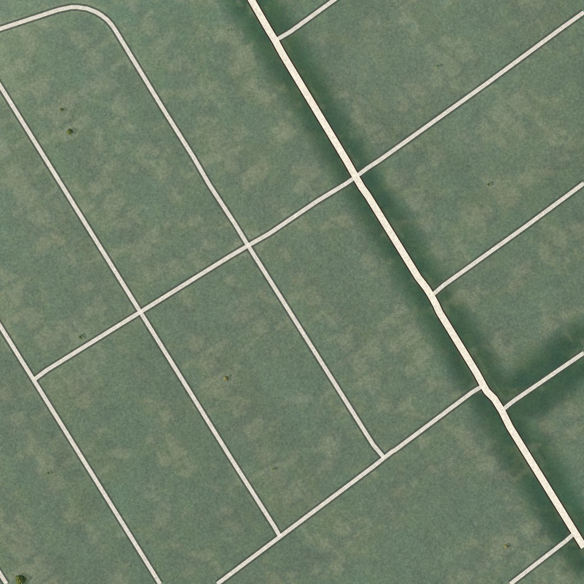 Second close-up of the map of Rolling Fields, Kentucky print showing more streets and buildings