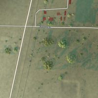 Second close-up of the map of Romeo, Colorado print showing more streets and buildings
