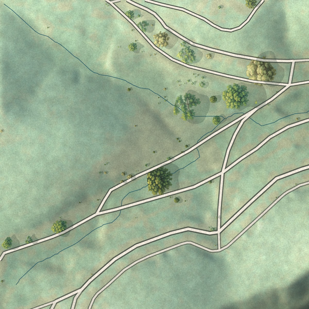 Second close-up of the map of Ronco, Pennsylvania print showing more streets and buildings