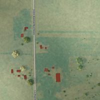 Second close-up of the map of Ronneby, Minnesota print showing more streets and buildings