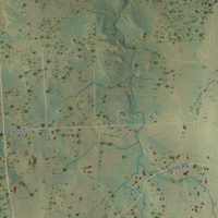 Second close-up of the map of Rosanky, Texas print showing more streets and buildings