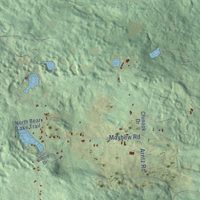 Second close-up of the map of Rose, Ogemaw County, Michigan print showing more streets and buildings