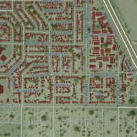 Second close-up of the map of Rose Park, Utah print showing more streets and buildings