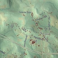Second close-up of the map of Rose, Pennsylvania print showing more streets and buildings
