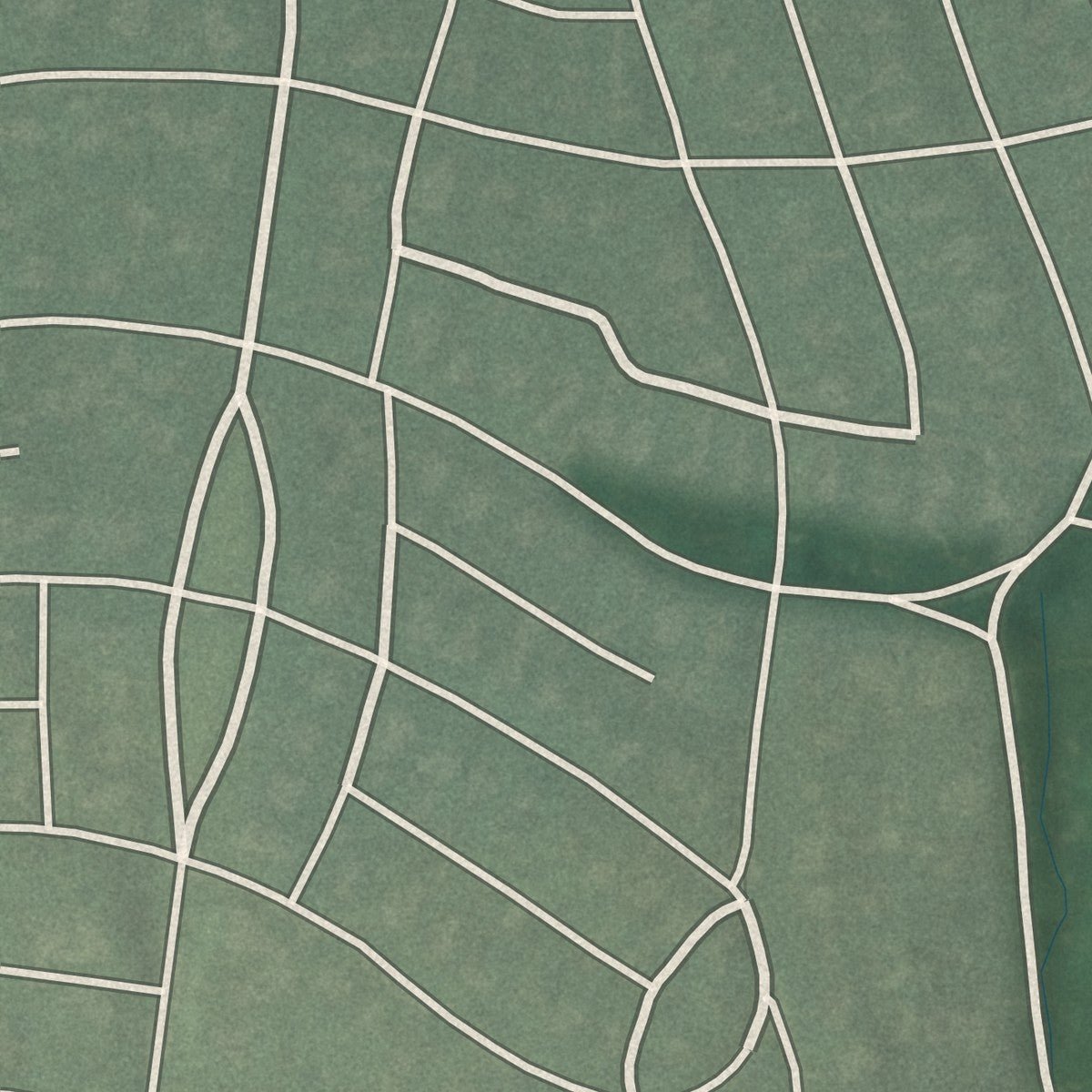 Second close-up of the map of Rosebank, Maryland print showing more streets and buildings
