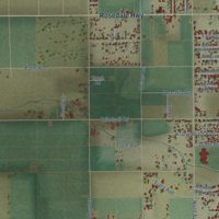 Second close-up of the map of Rosedale, California print showing more streets and buildings