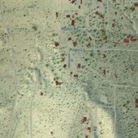 Second close-up of the map of Rosedale, New Mexico print showing more streets and buildings