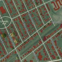 Second close-up of the map of Roselle Park, New Jersey print showing more streets and buildings