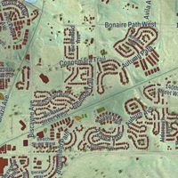 Second close-up of the map of Rosemount, Minnesota print showing more streets and buildings