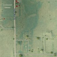 Second close-up of the map of Rosendale, Wisconsin print showing more streets and buildings