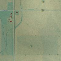 Second close-up of the map of Roseville, Iowa print showing more streets and buildings