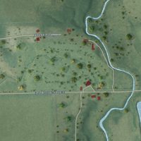 Second close-up of the map of Rossville, Illinois print showing more streets and buildings