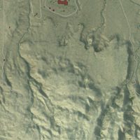Second close-up of the map of Rough Rock, Arizona print showing more streets and buildings