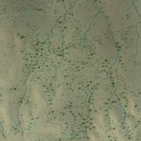 Second close-up of the map of Round Mountain, Texas print showing more streets and buildings