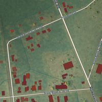 Second close-up of the map of Rowesville, South Carolina print showing more streets and buildings