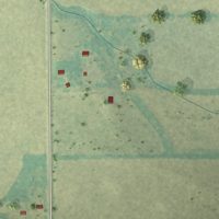 Second close-up of the map of Roxbury, Kansas print showing more streets and buildings