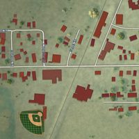 Second close-up of the map of Royal, Illinois print showing more streets and buildings
