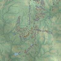 Second close-up of the map of Royal, North Carolina print showing more streets and buildings