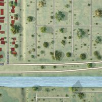 Second close-up of the map of Royal Palm Estates, Florida print showing more streets and buildings